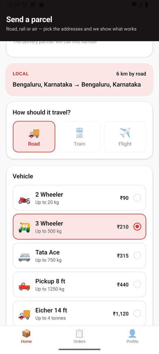 Choosing a vehicle by price